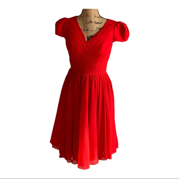Light In The Box red cap sleeve dress size…